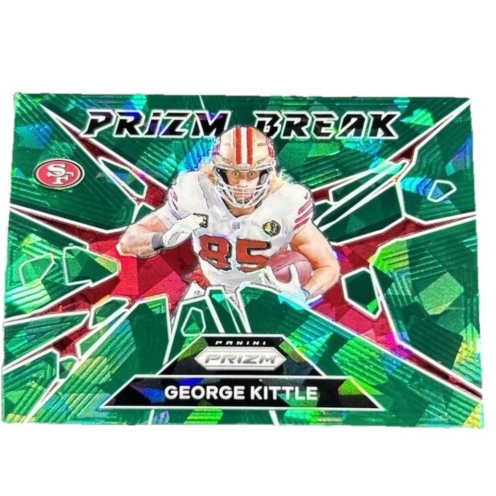 GEORGE KITTLE 2024 Panini Prizm Football #2 PRIZM BREAK Green Ice Prizm 49ers